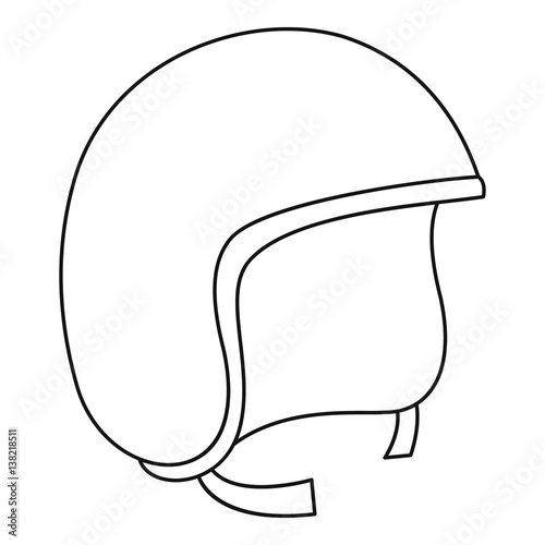 Segway helmet icon, outline style