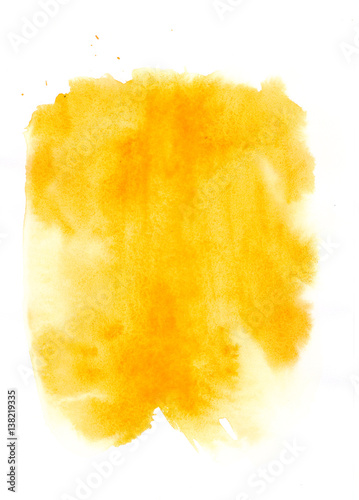 Watercolour stain on white background