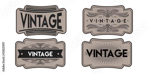 Set of vintage labels