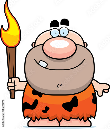 Cartoon Caveman Fire