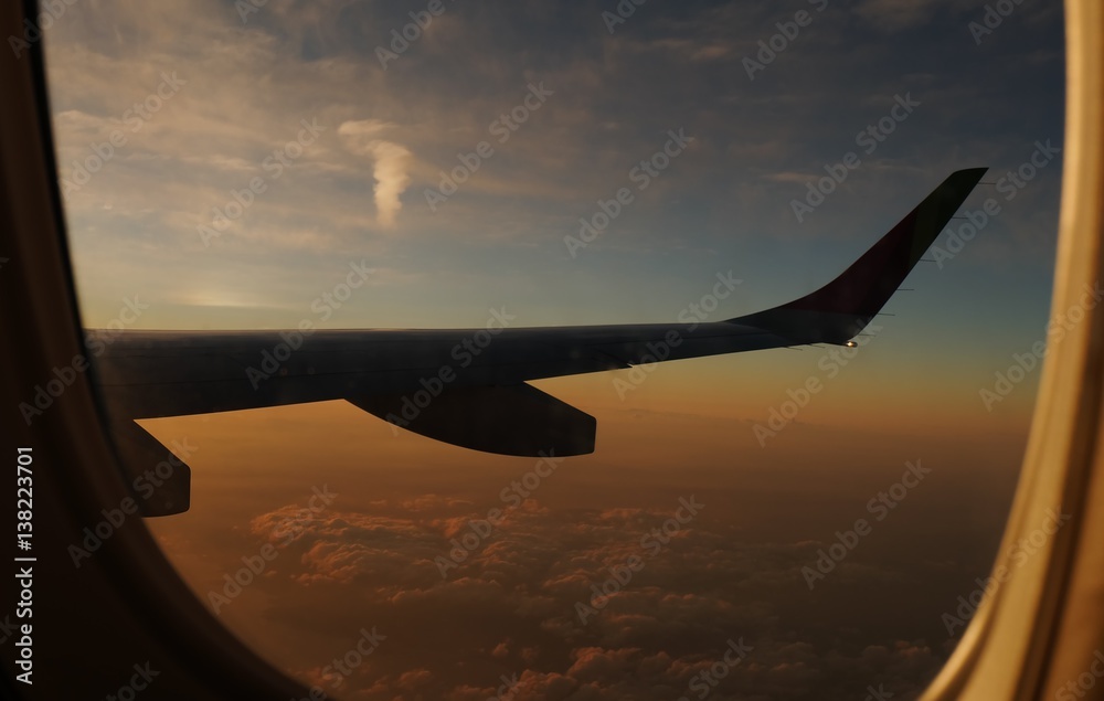 Obraz premium Wing of the Airplane