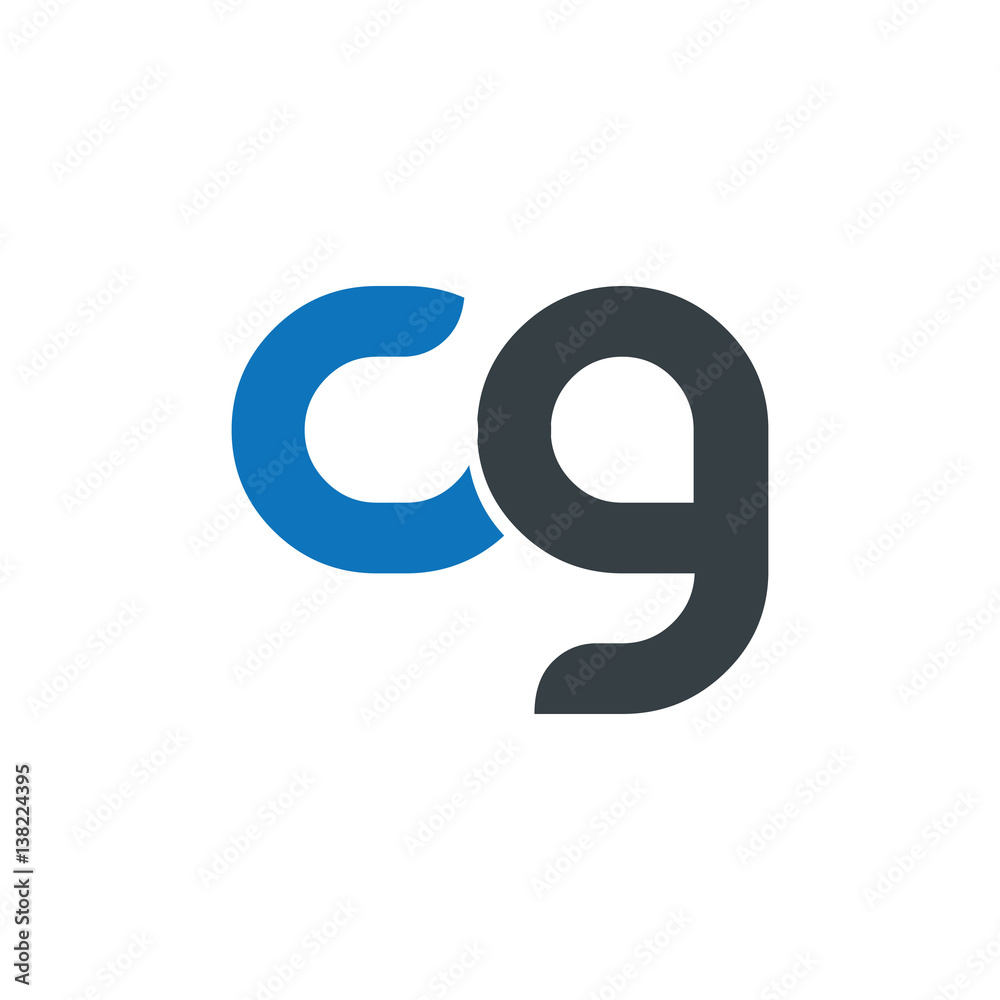 Initial Letter CG Rounded Lowercase Logo Initial Letter CG Rounded Lowercase Logo