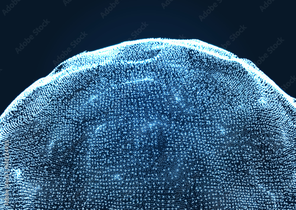 The Half-sphere Consisting of Points. Abstract Grid. Semi-sphere Illustration. The Half-sphere Consisting of Points. Abstract Grid. Semi-sphere Illustration.