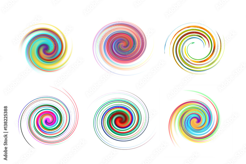 spiral rainbow on isolated spiral rainbow on isolated
