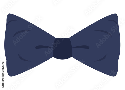 Isolated blue bowtie on a white background, Vector illustration