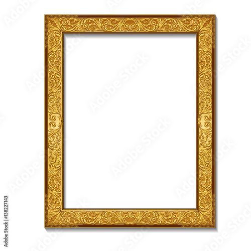 frame gold color with shadow