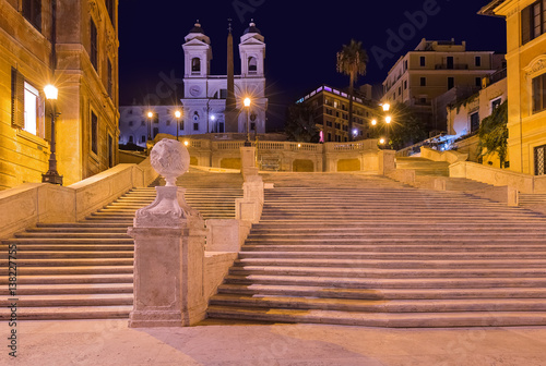Quadro em tela Spanish steps in Rome Italy