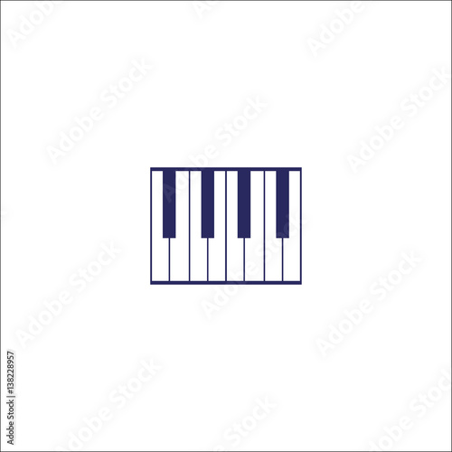 Pianino icon isolated sign symbol. Flat Vector illustration.