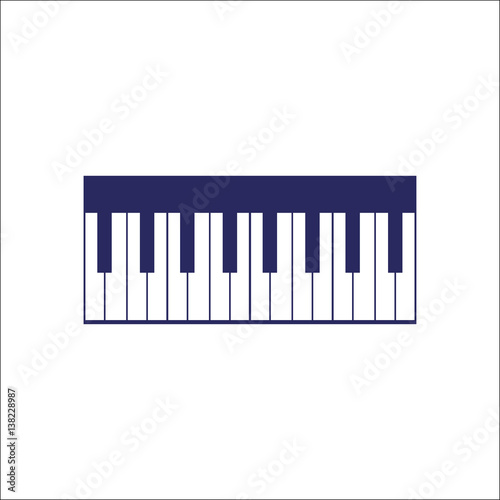 Pianino icon isolated sign symbol. Flat Vector illustration.