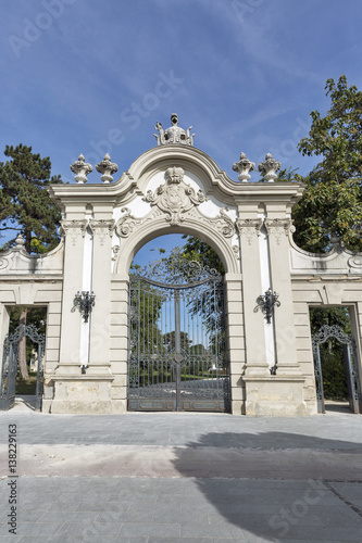 Festetics Palace entrance gate. Keszthely, Hungary.