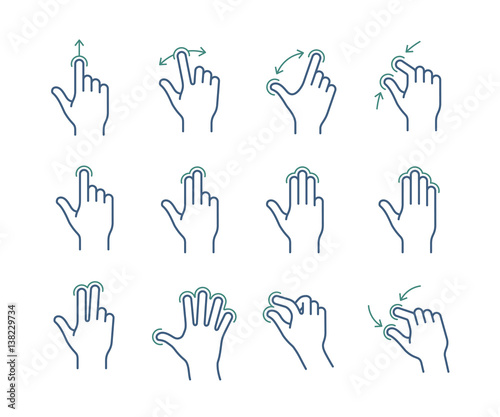 Gesture icon set