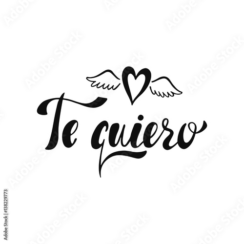 Romantic handwritten phrase about love. Hand drawn lettering to Valentines day design, wedding postcards, greeting cards, posters and prints.