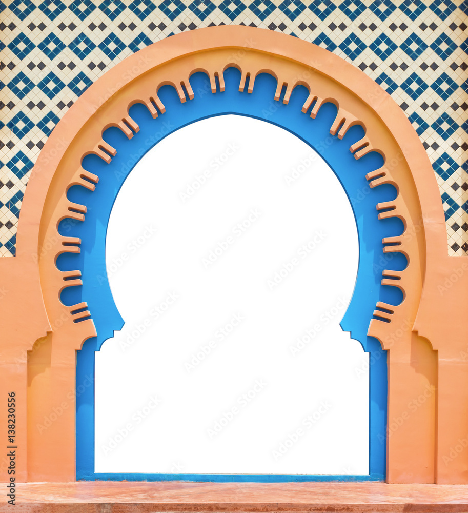 Obraz premium Door Arabic,isolated on white background with clipping path.