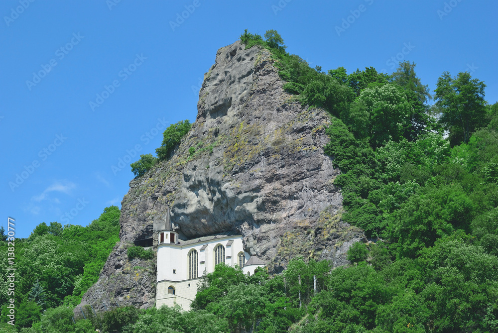 die berühmte Felsenkirche,Wahrzeichen von Idar-Oberstein im Hunsrück,Rheinland-Pfalz,Deutschland