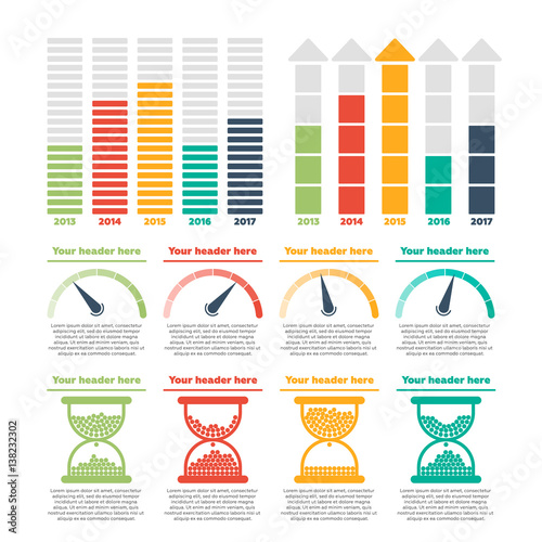 Infographics elements. Progress bars