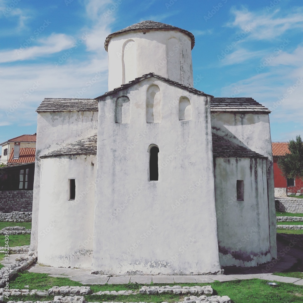 Fototapeta premium Church of Holy Cross in Nin Croatia