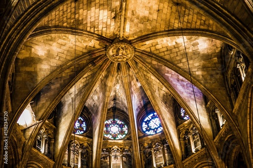 Cathedral Saint Eulalia in Barcelona, Spain