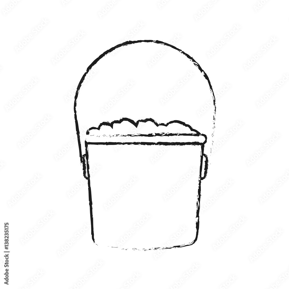 bucket with dirt icon image vector illustration design bucket with dirt icon image vector illustration design