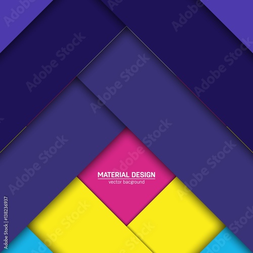Vector material design background. Abstract creative concept layout template. For web and mobile app, paper art illustration, style blank, poster, booklet. Motion wallpaper element. Flat ui.
