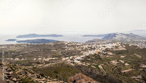 beautiful view of Santorini island