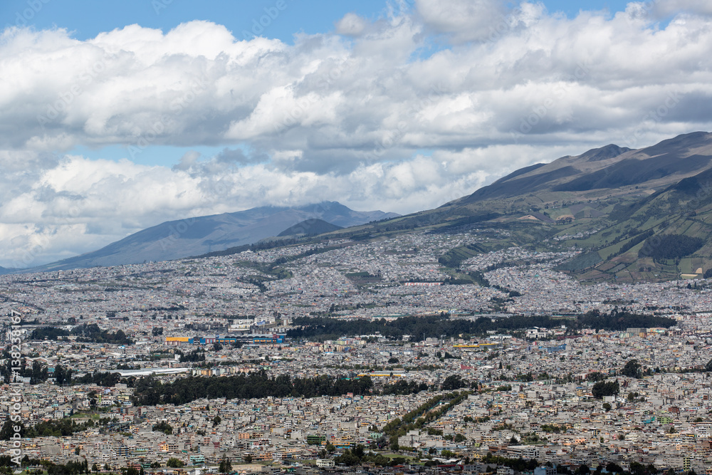 View from a hill to the southern Quito