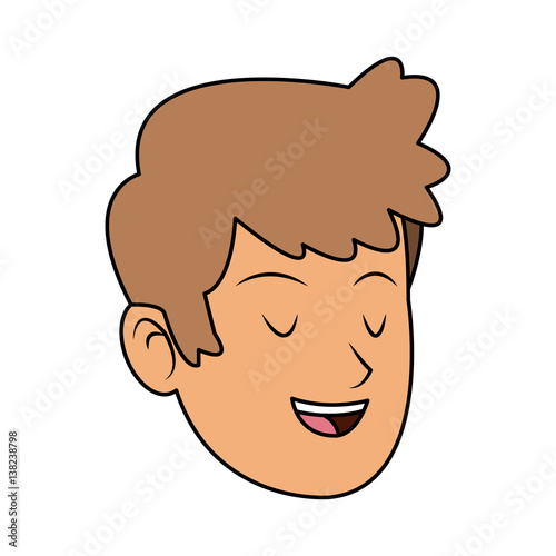happy handsome young man icon image vector illustration design 