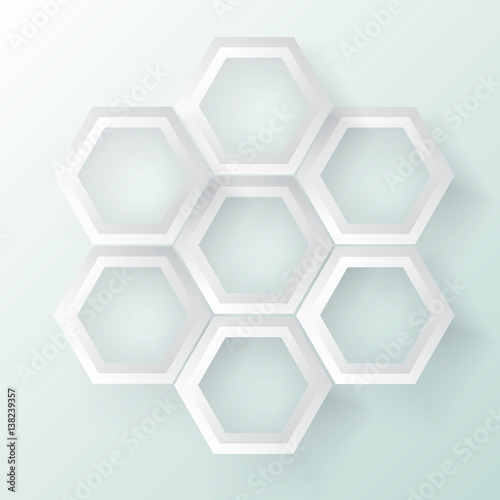 Business template or cover with hexagons