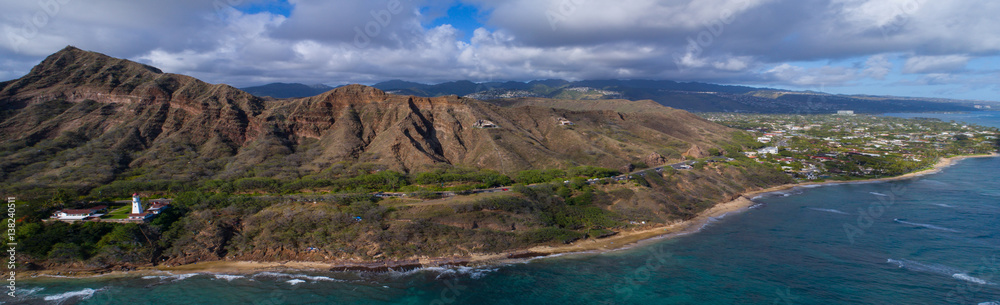 Aerial Panorama of Hawaii Oahu Aerial Panorama of Hawaii Oahu
