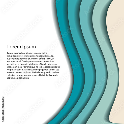 Turquoise waves business template or cover
