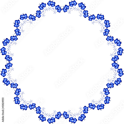  Gzhel round frame