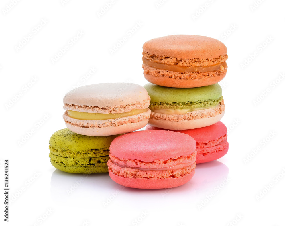 macaroons or macaron on white background macaroons or macaron on white background