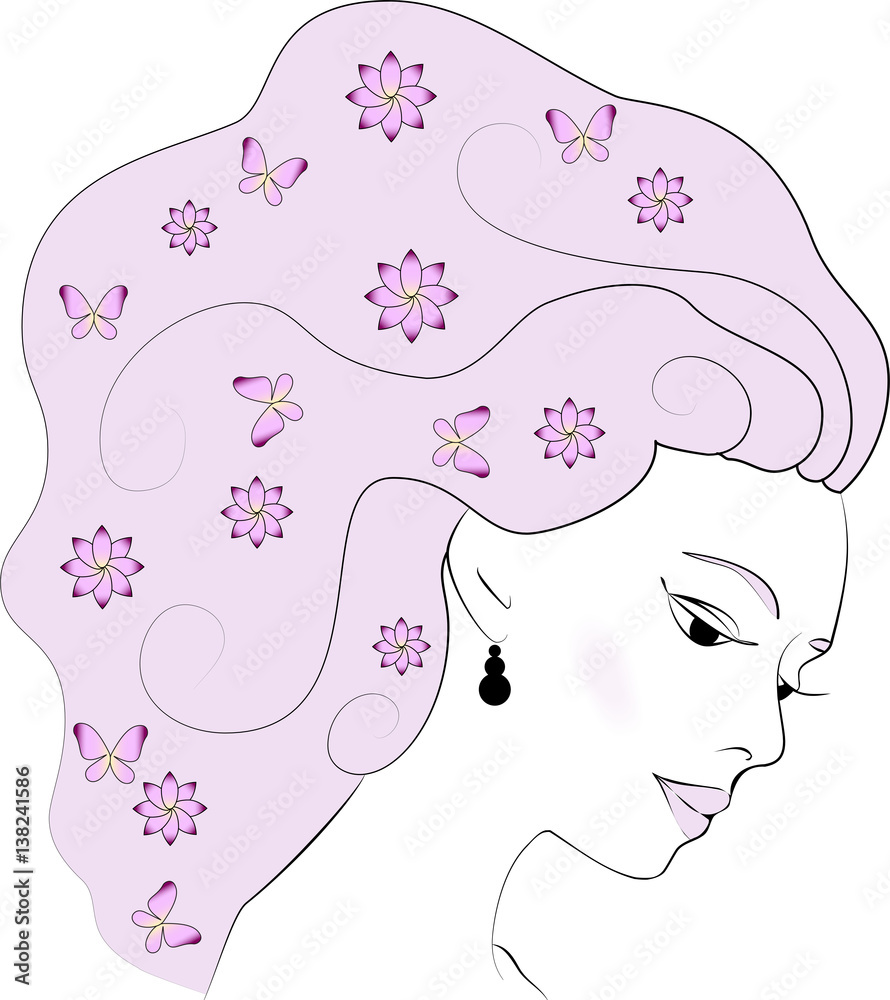 Beautiful girls head