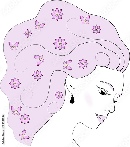Beautiful girls head