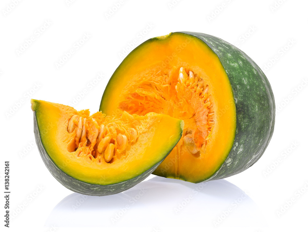 Green pumpkin isolated on white background Green pumpkin isolated on white background