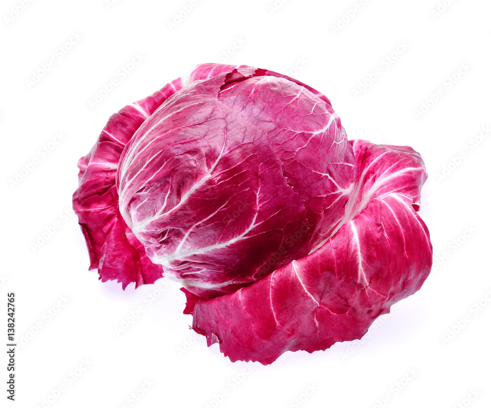 Radicchio, red salad isolated on white background Radicchio, red salad isolated on white background