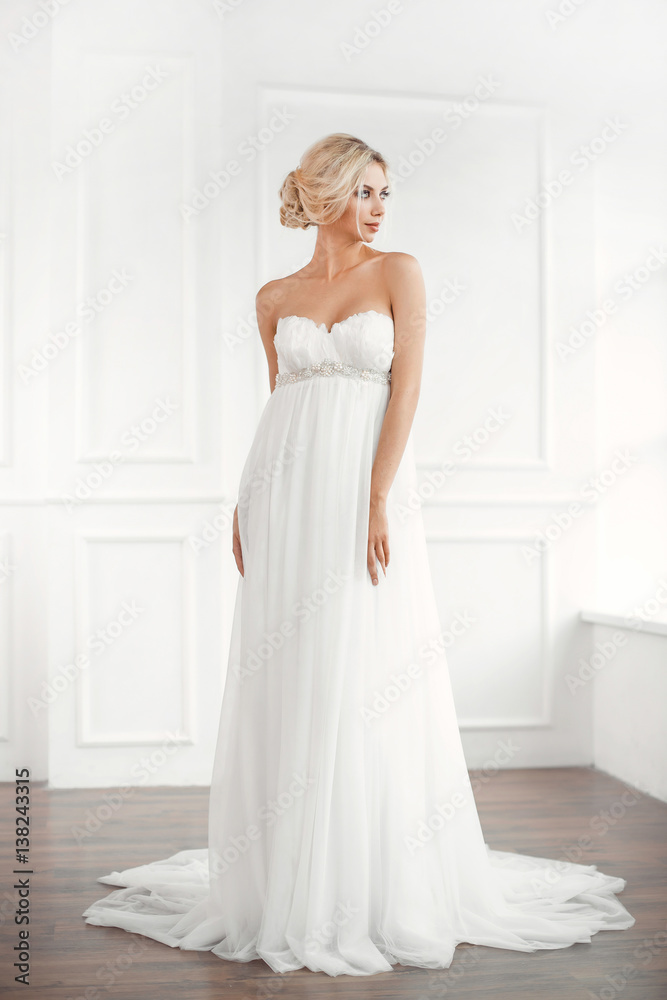 Classical young gourgeous bride. Studio shoot Classical young gourgeous bride. Studio shoot