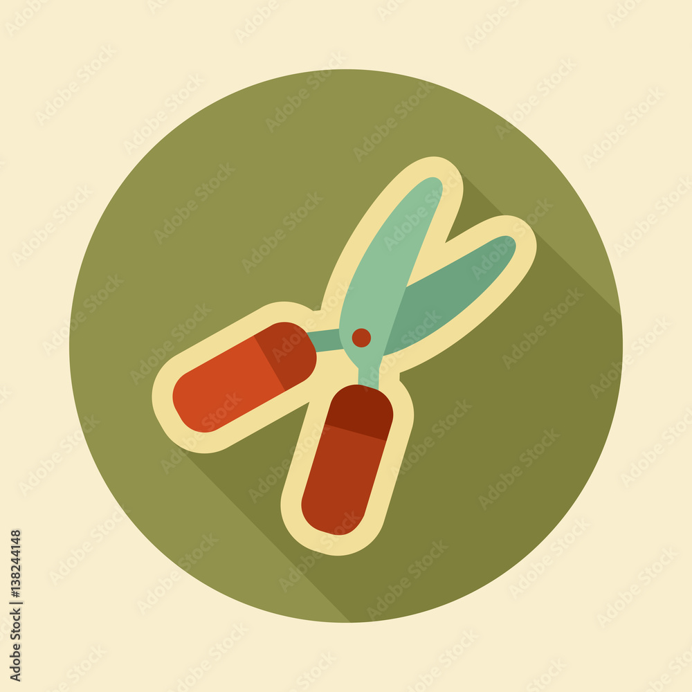 Secateurs, pruner, averruncator flat vector icon Secateurs, pruner, averruncator flat vector icon