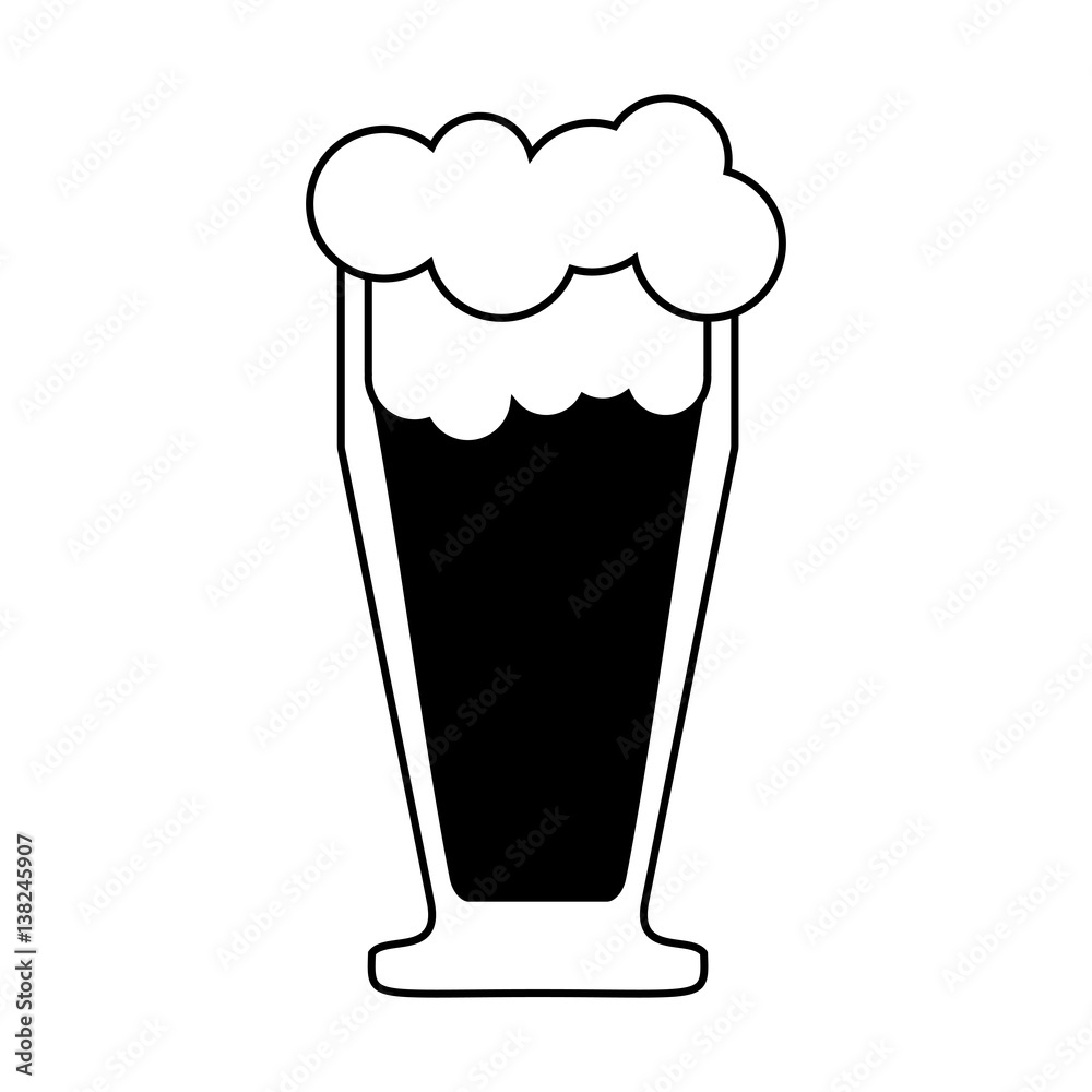 glass of beer icon image vector illustration design glass of beer icon image vector illustration design