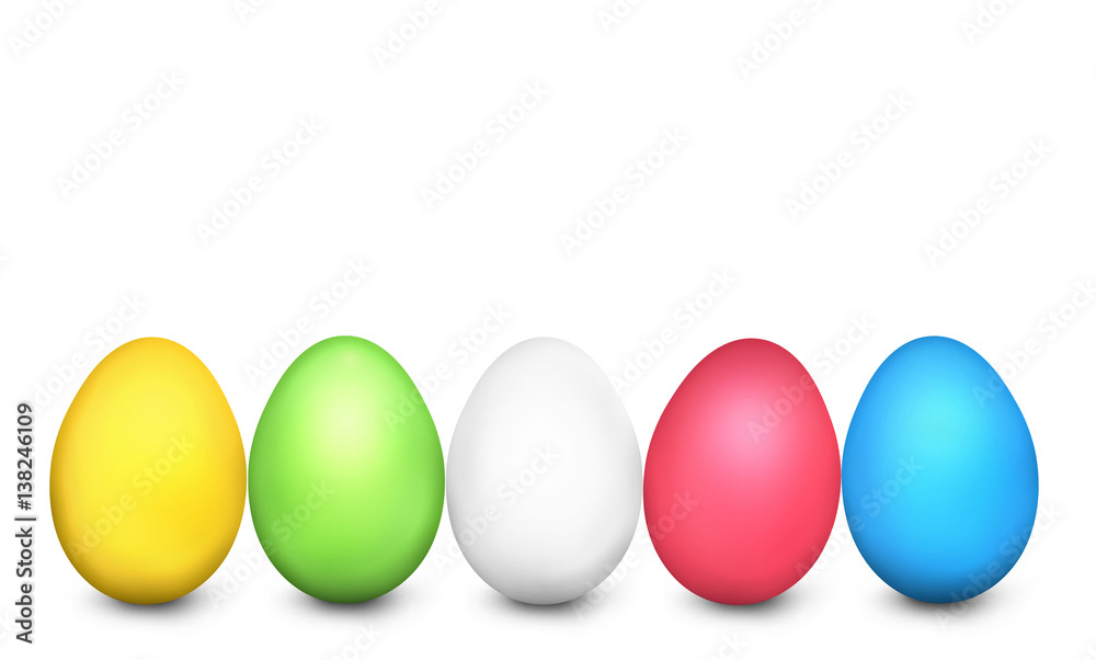 Easter Eggs Festive Colored 3d render Easter Eggs Festive Colored 3d render