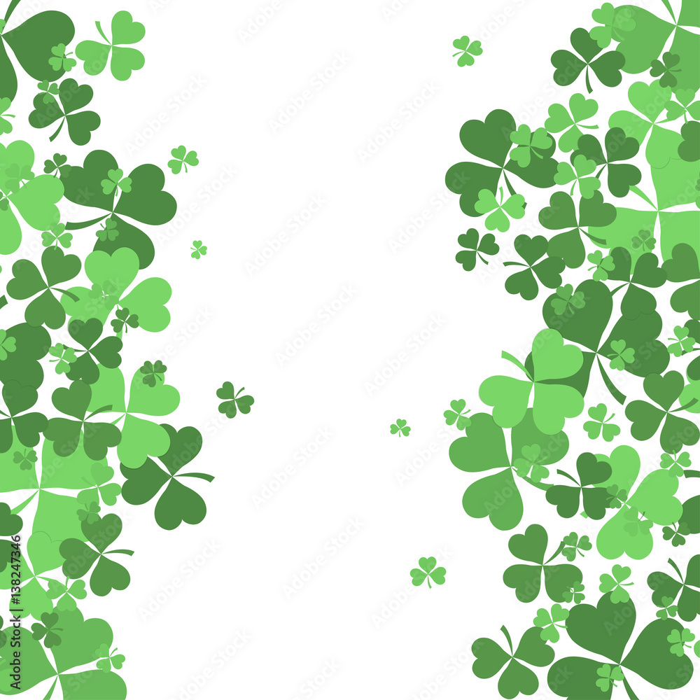 St Patricks Day background with Shamrock Leaves. Vector illustration. eps10 St Patricks Day background with Shamrock Leaves. Vector illustration. eps10