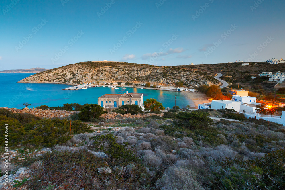 Agios Georgios village on Iraklia island in Lesser Cyclades, Greece.