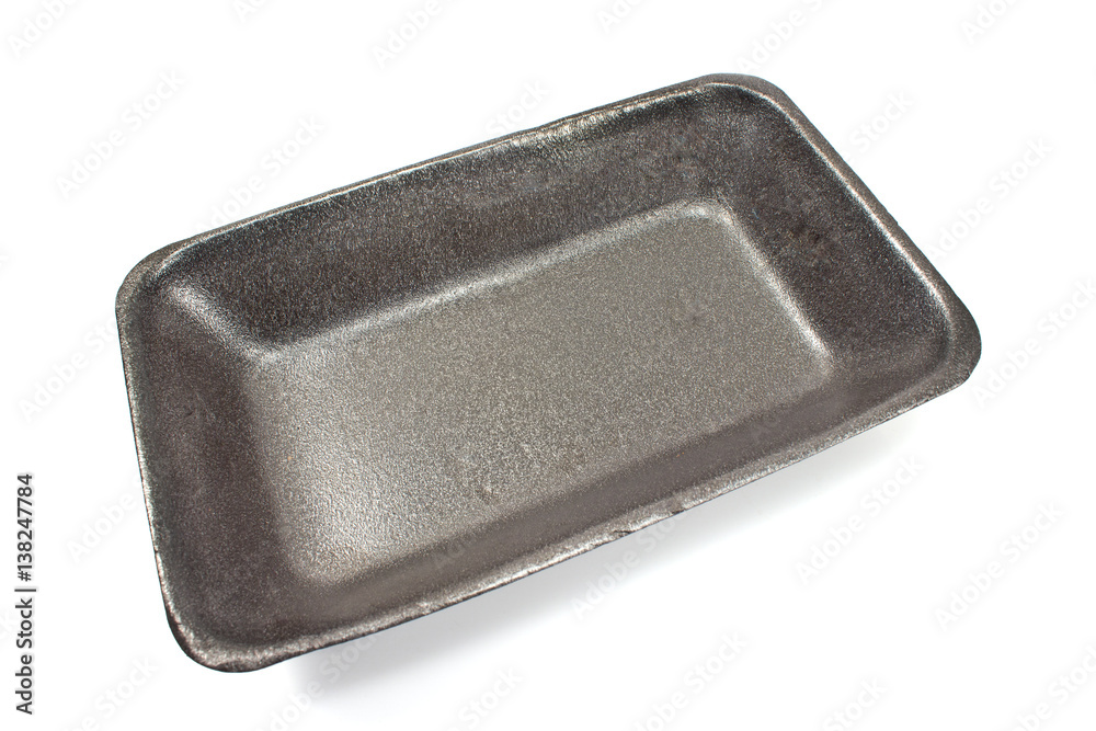 Styrofoam box for food isolated on white background Styrofoam box for food isolated on white background