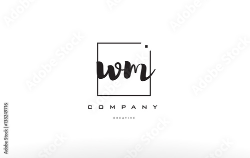 Slika na platnu wm w m hand writing letter company logo icon design