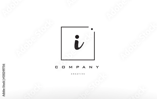 i hand writing letter company logo icon design