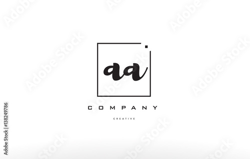 aa a hand writing letter company logo icon design