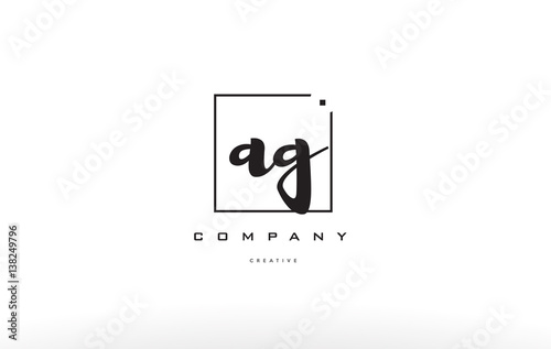 Fotografi ag a g hand writing letter company logo icon design