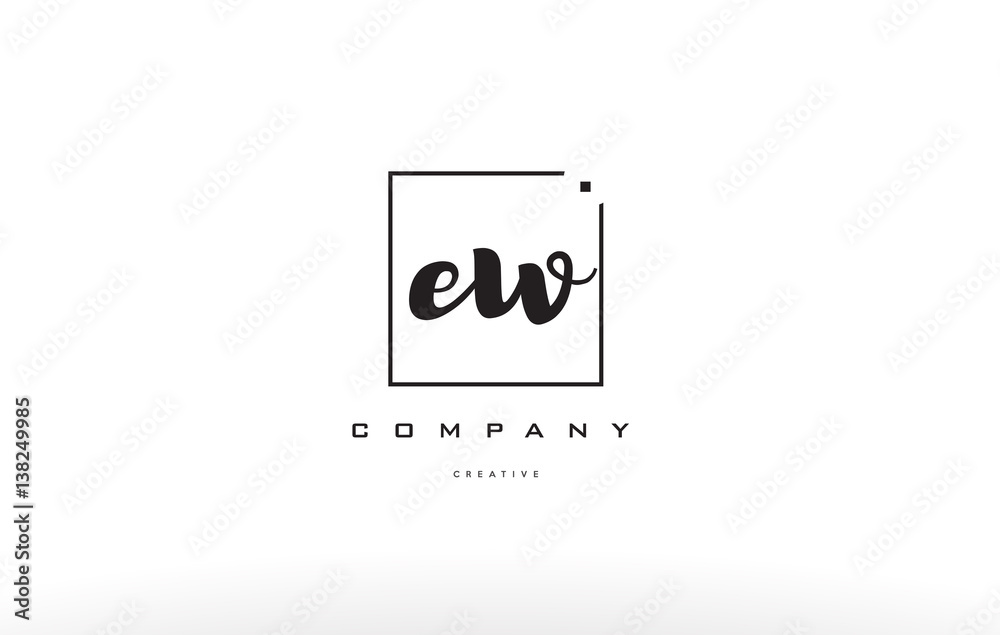 Obraz premium ew e w hand writing letter company logo icon design