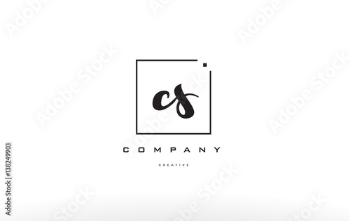 cs c s hand writing letter company logo icon design
