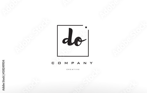 do d o hand writing letter company logo icon design