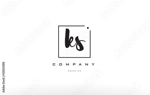 ks k s hand writing letter company logo icon design